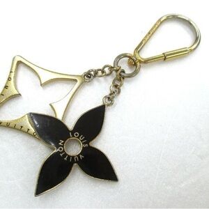 Louis Vuitton Black and Gold Floral Key Holder